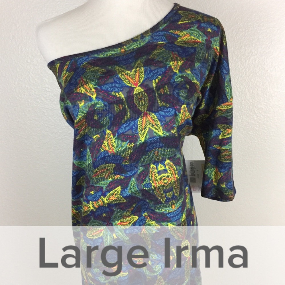 LULAROE IRMA TUNIC LARGE STRIPES
